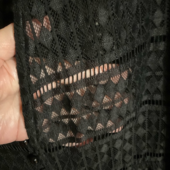 Lioness Black Lace Romper/ Bikini cover up L EUC - Picture 10 of 10